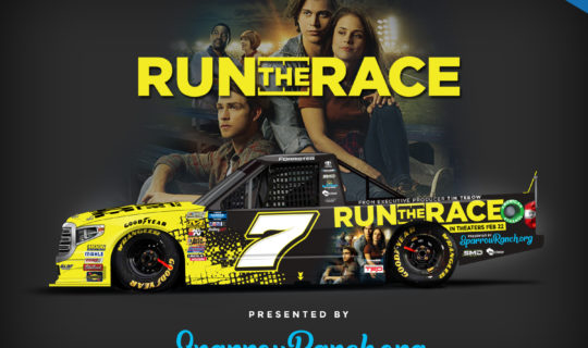Run The Race - A Tim Tebow movie to serve as primary sponsor in NASCAR race.